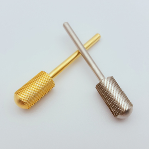 美甲金色银色打磨头平口圆头 美甲打磨机电动磨头