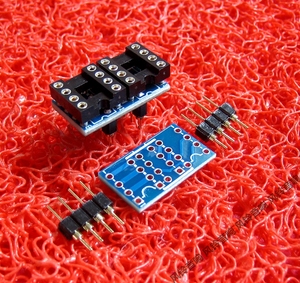 贴片转直插 pcb 空板 单转双 单运放转双运放 配镀金插针