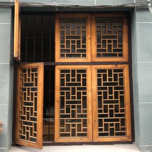东阳木雕仿古门窗中式实木花格镂空花窗明清古典门窗木质大门假窗