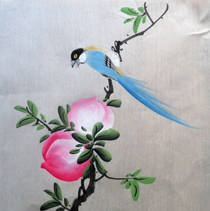 【8墨锦轩】特价装饰宣纸国画字画花鸟画四尺八开寿桃05