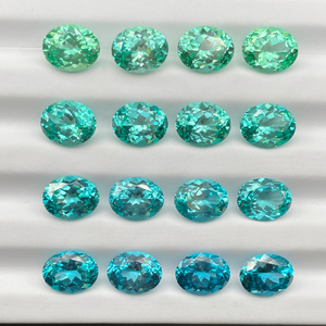 培育蓝宝石 帕拉伊巴色 实验室生长 合成裸石 珠宝镶嵌加工定制用
