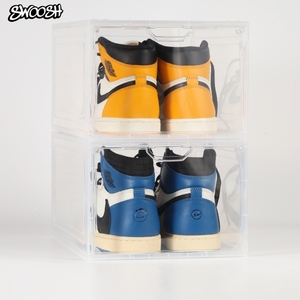 swoosh亚克力透明鞋盒收纳盒AJ鞋子省空间磁吸塑料省空间防尘折叠
