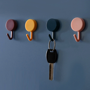 粘钩可爱装饰创意贴钩装饰黏贴免打孔墙贴塑料小挂钩壁挂墙壁创意