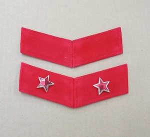 库存原品85式领章85红领章上世纪老式领章收藏纪念演出用