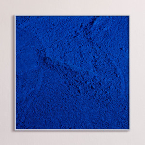 klein克莱因蓝 色块工业极简风卧室床头装饰挂画纯蓝色客厅抽象画