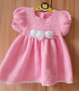 清仓儿童毛衣纯手工编织宝宝女童公主婴儿礼服裙子