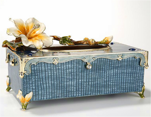 罗比罗丹珐琅彩平安纳福纸巾盒抽纸盒客厅茶几摆件创意创意装饰品