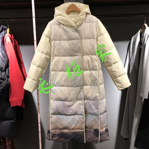 达衣岩2019冬款国内代购长款直筒羽绒服s4dyr2044星空一1999