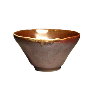 台湾陶艺师王文玉新款手工柴烧圆口杯落灰金银彩品茗杯茶杯 多款