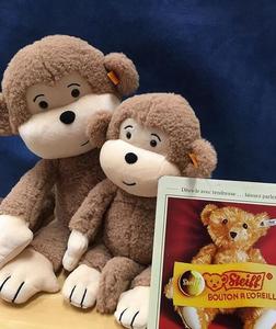 现货德国正版STEIFF泰迪熊玩具 公仔长臂毛绒猴子布朗尼 30/40cm