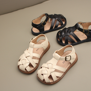 2022夏季新款儿童女宝宝包头凉鞋小童女童鞋子罗马软底2-3岁4童鞋