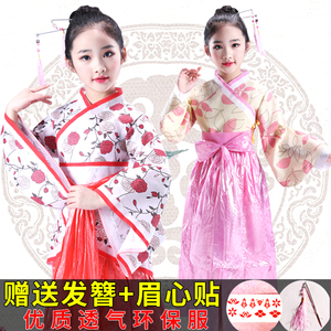 环保时装秀衣服幼儿园儿童古装汉服男女走秀手工自制亲子演出服装