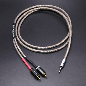 5mm转双莲花2rca一分二音频信号线