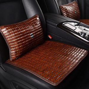 2021新款夏季汽车座垫三件套竹片凉垫单片后排小蛮腰凉席竹子坐垫