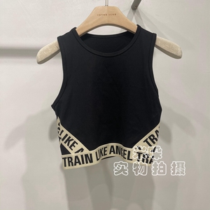 米哚韩国东大门seven icon代购2022春时尚百搭英文字母舒适背心