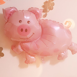 宝宝气球卡通飘空小猪