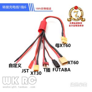 艾斯特ISDT608 Q6 HOTA D6M8航模充电器多功能电源转接充电线1拖6