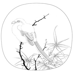 工笔画素材宋画小品初学者白描底稿花鸟线描稿临摹打印稿美术专业