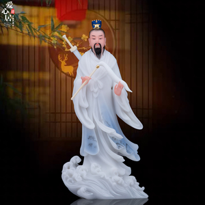 汉白玉吕洞宾妙道天尊八仙过海佛像孚佑帝君吕祖仙师神像桌面摆件