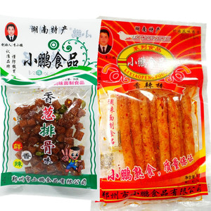 湖南特产小鹏食品李小鹏香葱排骨味香辣棒辣条麻辣条8090后怀旧
