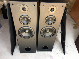 闲置原装建伍kvs-300 8寸落地音箱三分频家用功放机无源音响进口