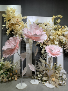 新款婚庆路引成品彩绘花户外婚礼布置手工纸艺花橱窗道具装饰纸花