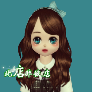 劲舞团新款可爱萌蓝色戴蝴蝶结发箍女生发漂亮好看发型搭配yy永久