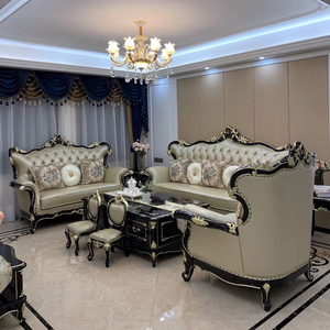 欧式真皮沙发组合 实木头层牛皮高档美式客厅家具奢华123简欧沙发