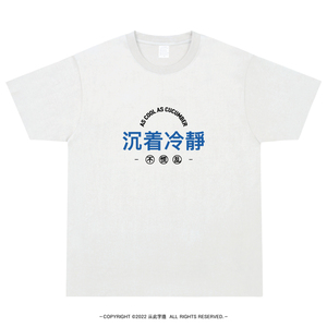 从此字造沉着冷静t恤个性中文文字半袖原创设计纯棉宽松汉字短袖t