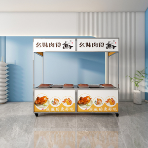 折叠不锈钢小吃车摆摊小推车移动摊位卤菜熟食多功能夜市商用餐车