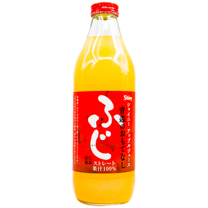 现货日本进口shiny富士青森苹果汁饮品日式鲜榨饮料1000ml大瓶装