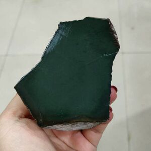 498克和田玉塔青 一细料山料原石 黑青玉青羊脂净料作料牌子结缘