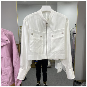 南西里18625韩国时尚大口袋防晒衣薄款外套女夏季新款欧货衬衫短