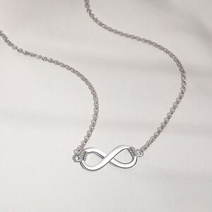 无限数字8字项链女s925纯银莫比乌斯环锁骨链无穷符号简约ins个性