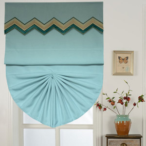 简约现代升降罗马帘扇形轻奢客厅卧室书房飘窗小窗户北欧遮光短帘