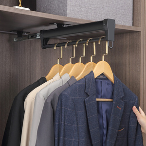 浅衣柜挂衣杆柜内抽拉式伸缩衣架顶装竖向纵向横杆衣橱衣通挂衣器