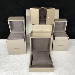 高端品牌浪漫求婚首饰盒法国巴黎尚美珠宝戒指吊坠项链珠宝包装盒