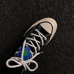 现货 适配匡威1970s字母白色鞋带小花装饰男女配饰可爱扣花花潮