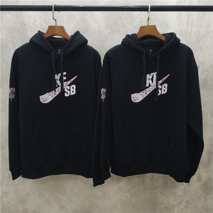 travis scott ts联名连帽卫衣nike倒钩sb腰果花加绒帽衫外套男女