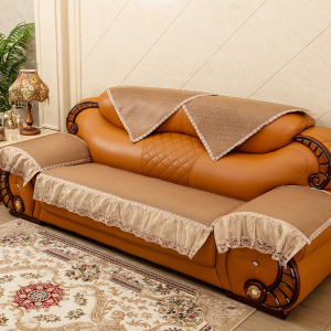 欧式真皮沙发专用沙发垫夏季凉席垫夏天款冰丝123组合皮沙发坐垫
