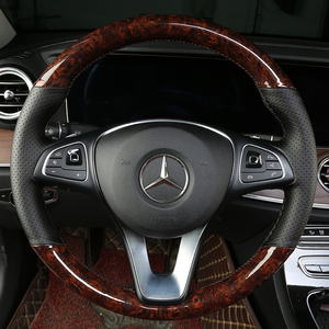 奔驰amg专用amgc43e53s63gleg63改装高档翻毛皮手缝方向盘套把套