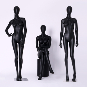 高端品牌专用服装店橱窗陈列女模特道具展示架全身女装黑色假人偶