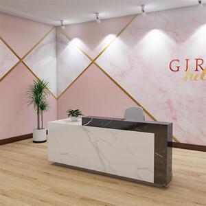 美甲店形象墙墙纸创意网红化妆品店装饰美容院前台logo背景墙壁纸