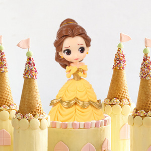 立体卡通贝儿大眼睛公主蛋糕装饰摆件六一儿童节派对蛋糕公仔手办