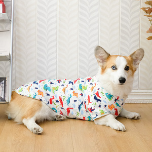 柯基衣服薄款狗狗夏季透气柴犬腊肠夏天居家睡衣中型幼犬宠物夏装