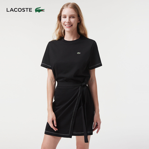 LACOSTE法国鳄鱼女装24春季新款时尚潮流休闲风短袖连衣裙|EF7268