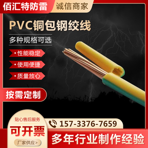 PVC铜包钢绞线水平接地母线PVC多股镀铜钢绞线防雷接地引线定制