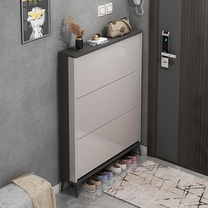 超薄鞋柜10cm入门鞋柜小户型鞋架小窄门口13cm鞋柜翻开门窄缝鞋架