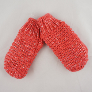 外贸出口少年儿童女巴掌包手套双层加绒厚银丝玩雪冬户外4~12岁