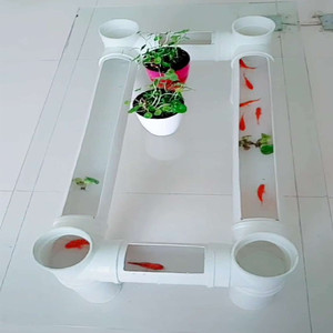 抖音金鱼缸水管做出的金鱼茶几pvc做的养金鱼创意鱼缸幼儿园教育